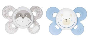 Chicco Physio Comfort 0-6 Ay Ortodontik Damaklı Silikon 2'li Emzik Çok Renkli