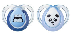 Tommee Tippee Anytime 0-6 Ay Delikli Ortodontik Kauçuk 2'li Emzik Mavi