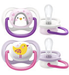 Philips Avent Ultra Air Animals 0-6 Ay Kiraz Uçlu Silikon 2'li Emzik Mavi