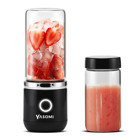 Yasomi GN-A04 370 ml Cam Hazneli Buz Kırıcılı Turbolu Çift Bıçaklı Kişisel 3'lü Smoothie Blender Siyah