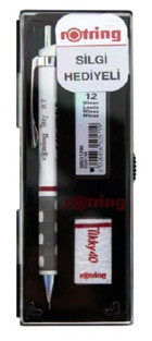 Rotring Tikky Silgili Metal Metalik Beyaz 0.7 mm Uçlu Versatil Kalem Seti