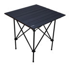 Campout 73x55 cm Dikdörtgen Alüminyum Katlanır Kamp Masası Siyah
