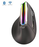 Trendstok INFINY V20LD RGB Sessiz Ergonomik Dikey Makrolu Kablosuz Gri Optik Gaming Mouse