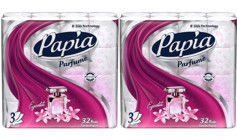 Papia 3 Katlı Kokulu Renkli 64'lü' Tuvalet Kağıdı