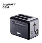 Berghoff Gem Tıtan 2 Dilim Kırıntı Tepsili 980 W Siyah Mini Ekmek Kızartma Makinesi