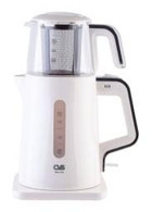 Cvs DN 1541 Tea Me Deluxe Cam Demlikli 1800 W Işıklı Plastik Gövdeli Beyaz Çay Makinesi