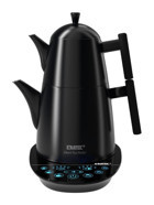 Eratec TM 53 Konuşan Otomatik Çelik Demlikli 1200 W Işıklı Çelik Gövdeli Siyah Çay Makinesi
