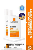 La Roche-Posay Uvmune Fluide Renksiz 50 Faktör Tüm Ciltler İçin Nemlendiricili Yağ Bazlı Suya Dayanıklı Yüz Güneş Kremi 2x50 ml