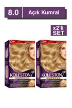 Wella Koleston Supreme 8.0 Açık Kumral Organik Krem Saç Boyası 2x60 ml