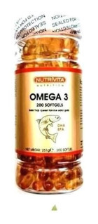 Nutrivita Nutrition Omega 3 Kapsül 2000 mg 200 Adet
