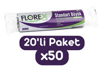 Florex Büyük Boy 65x80 cm 10x50 Adet Çöp Poşeti