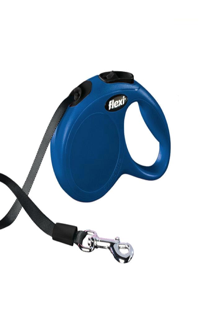 Flexi New Classic 3 m Makaralı Boyun Köpek Tasması Mavi