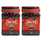 Akay Mega Yağlı Tuzlu Sele Siyah Zeytin Pet Kavanoz 2x1 kg