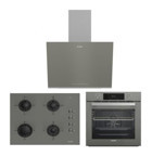 Arçelik AFC340G-651EG-ADE6062G Dijital Doğalgazlı Metal Set Üstü Davlumbaz 3'lü Ankastre Set Gri