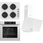 Ferre XE62CB-CS206-D087 Doğalgazlı Cam Set Üstü Davlumbaz 3'lü Ankastre Set Gri