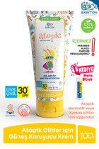 Babyton Renksiz 30 Faktör Hassas Ciltler İçin Nemlendiricili Yağ Bazlı Suya Dayanıklı Yüz Güneş Kremi 100 ml