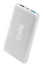 Global WNE0304 10000 mAh Hızlı Şarjlı Işıklı USB Çoklu Bağlantılı Kablolu Powerbank Beyaz