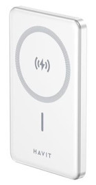 Havit PB5202 5000 mAh Hızlı Şarjlı Mıknatıslı USB Kablosuz Powerbank Beyaz
