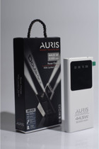 Auris ARS-K28 12000 mAh Hızlı Şarjlı Dijital Göstergeli USB Çoklu Bağlantılı Kablolu Powerbank Beyaz