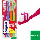 Signal Clean Action Kapaklı Yumuşak Manuel Diş Fırçası Çok Renkli