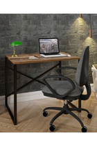Morpanya Metal Çalışma Masası Laptop Bilgisayar Masası Ofis Masası 60x90 Cm Ceviz