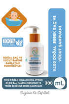 Pur Monde Doğal Göz Yakmayan Hipoalerjenik Yenidoğan Hassas Ciltler İçin Bebek Şampuanı 300 ml
