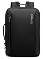 Ozuko 9490 Şarjlı Gözlü Korumalı Su Geçirmez Kumaş 15.6 inç Laptop Çantası Siyah