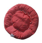 City Like Yıkanabilir 50 cm Simit Kedi Yatağı Kırmızı
