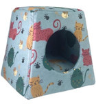 Pet Comfort 37 x 37 x 37 cm Üstü Kapalı Kedi Yatağı Mint
