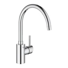 Grohe Concetto 32661003 Kuğu Tek Girişli Aç Kapa Eviye Bataryası Gümüş
