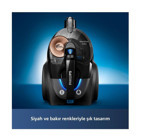 Philips Marathon 750 W 2 lt Toz Torbasız Süpürge Siyah