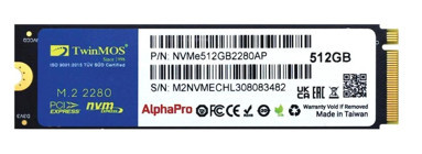 Twinmos TLC 3DNAND PCIE M2 512 GB m2 2280 SSD