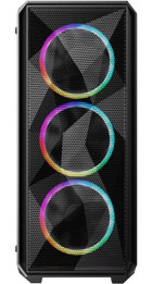 Vento VG10F RGB Mesh Sıvı Soğutmalı 4 Fanlı Siyah 500 W Dikey Kullanım ATX Oyuncu Bilgisayar Kasası