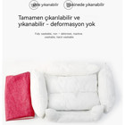 Oloey Yıkanabilir Tek Fonksiyonlu 47x30x27 cm Sepet Kedi Yatağı Sarı