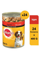 Pedigree Yaşam Dolu Formül Sığır Aromalı Jöleli Yetişkin Köpek Maması 24x400 gr 24'lü