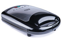 Arnica Gh 26210 Tostika 4000 4 Dilim Granit Çıkartılabilir Plaka Çift Taraflı 1200 W Izgaralı Siyah-Gri Waffle ve Tost Makinesi