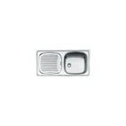 Teka Ebm 45 860 mm Damlalıklı Tezgah Üstü Tek Gözlü Kare Sol Paslanmaz Çelik Eviye Gri
