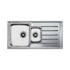 Teka Vitae 60 B 500 mm Damlalıklı Tezgah Üstü 1.5 Gözlü Dikdörtgen Sağ Paslanmaz Çelik Eviye Gri