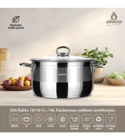 Amboss Saphire 2 Parça 20 cm Çelik Derin Tencere