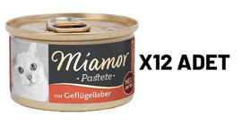 Miamor Pastete Yetişkin Ciğer Ezme Yaş Kedi Maması 12x85 gr