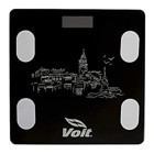 Voit Yağ Ölçen Vücut Analizi Yapan Bluetoothlu Kas Ölçen Cam Dijital Akıllı Tartı Siyah