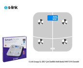 S-link Swapp SL-SBS7 Yağ Ölçen Vücut Analizi Yapan Bluetoothlu Kas Ölçen Cam Dijital Akıllı Tartı Gri