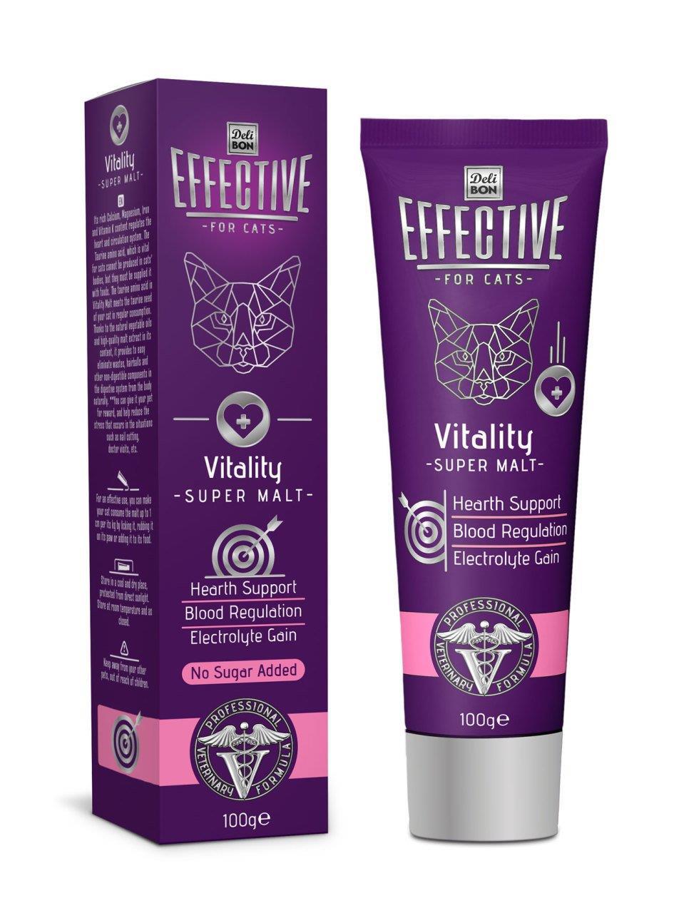 Delibon Effective E Vitamini Bağışıklık Güçlendirici Yetişkin Kedi Vitamini Macun 100 gr