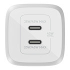 Belkin Dual Universal Type C Kablolu 45 W Çoklu Hızlı Şarj Aleti Beyaz
