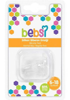 Bebsi Silikon 6+ Ay Orta Akış Dar Ağızlı Damaklı Biberon Emziği