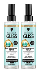 Gliss Nutribalance Repair Dökülme Karşıtı Huş Ağacı Suyu Prebiyotik Aktifler Kadın Saç Kremi 2 x 200 ml