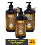 Naturix Onarıcı Keratin Saç Kremi 3 x 500 ml