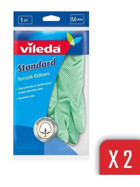 Vileda No 8 Yeşil Medium 2 Çift Temizlik Eldiveni