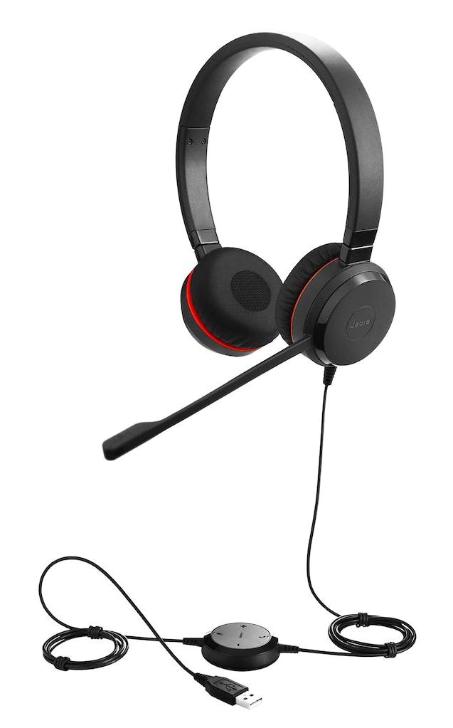 Jabra Evolve 30 II Duo USB Type A Gürültü Önleyici Mikrofonlu Kablolu Kulak Üstü Kulaklık Siyah