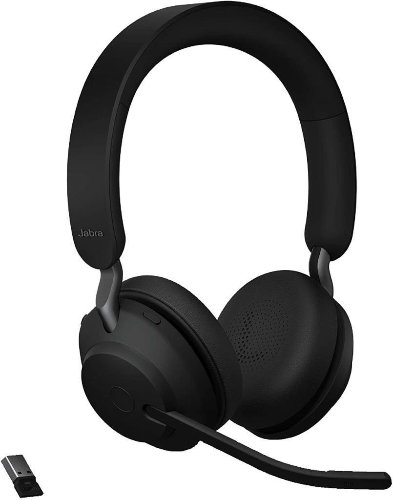 Jabra Evolve2 65 UC USB Type A Gürültü Önleyici Mikrofonlu Kablosuz Kulak Üstü Kulaklık Siyah